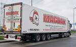 =MB Actros-Sattelzug der Spedition MAGDAK aus Bulgarien rastet im April 2022 an der A3