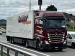 Ein MB Actros Sattelzug von Galliker am 4.9.25 bei der Raststätte Grauholz.