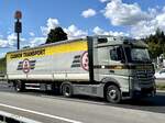 Ein MB Actros Sattelzug von Camion Transport am 5.9.25 beim Grauholz.