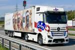 Ein MB Actros Sattelzug von Emmi am 11.9.26 bei Grauholz.