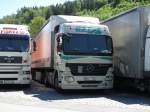 Mercedes Actros 1844 aus Tschechien verbringt das Wochenende am Autobahnrastplatz Deutschfeistritz.18.5.2013