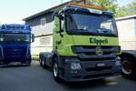 Eine MB Actros Zugmaschine von K�ppeli am 9.5.26 beim Cholehof Truck Treffen in Brugg.