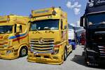 Eine MB Actros Zugmaschine von Wohlwend am 20.6.26 bei der L�ndle Truckshow.