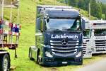 Eine MB Actros Zugmaschine von L�derach am 29.8.26 beim Diemtigtaler Truck Treff.
