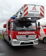 Mercedes Benz Atego Magirus Drehleiter am 12.05.17 auf der RettMobil in Fulda