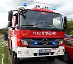 Feuerwehr Maintal Mercedes Benz Atego LF10/6 KatS (Florian Maintal 3-43-1) am 09.09.17 bei einer Jugendfeuerwehr Großübung in Maintal Wachenbuchen