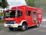Feuerwehr Frankfurt Mercedes Benz Atego LF10 Logistik (Florian Frankfurt 46/43-1) am 30.09.17 bei der Katstrophenschutz Übung Frankopia im Osthafen