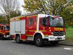 Feuerwehr Kriftel Mercedes Benz Atego LF10 KatS am 07.10.17 in Kriftel bei einer Katastrophenschutzübung an einer Berufsschule 