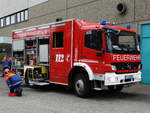 Feuerwehr Frankfurt Mercedes Benz Atego LF10 (Florian Frankfurt xx/43) am 28.10.17 in Rödelheim bei der Jugendfeuerwehr Abschlussübung 