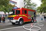 Feuerwehr Mainz Mercedes Benz Atego HLF20 (Florian Mainz 17/49) am 22.09.18 einer Jugendfeuerwehr Großübung an der Otto Schott Schule in Gonsenheim 