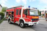 Feuerwehr Ginsheim Gustavsburg Mercedes Benz Atego LF am 18.08.19 beim Tag der offenen Tür