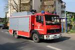 Feuerwehr Bruchköbel Rossdorf Mercedes Benz TLF 8/18 in einen Bereitstellungsraum am 24.04.20 in Bruchköbel bei einen Waldbrand 
