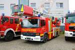 Feuerwehr Rüdesheim Mercedes Benz Atego DLK 23/12 am 10.04.22 beim Tag der offenen Tür