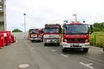 Feuerwehr Darmstadt Arheilgen Mercedes Benz Atego LF20 Kats, Mercedes Benz WLF und MAN Ausbildungs LF am 26.05.22 beim Tag der offenen Tür