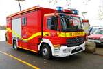 Feuerwehr Mainz Mercedes Benz Atego GW-Mess am 31.12.22 beim Silvesterschwimmen in Mainz am Rheinufer