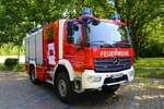 Feuerwehr Frankfurt Praunheim Mercedes Benz Atego LF20 KatS am 03.06.23 bei einer Fahrzeugausstellung