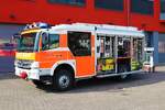 Feuerwehr Aschaffenburg Mercedes Benz Atego HLF20/2 (Florian Aschaffenburg 1/40-2) am 01.07.23 bei einen Fototermin.