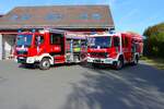 100 Jahre Feuerwehr Heidenrod Kemel am 07.09.25 mit MAN TGM 1329 StLF20 und Mercedes Benz Atego LF10 Kats am Feuerwehrhaus