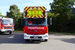 Feuerwehr Bad Schwalbach Mercedes Benz Atego 1830 Rosenbauer DLK 23/12 (Florian Schwalbach 2/30) am 07.09.25 bei der 100 Jahre Feuerwehr Heidenrod Kemel Feier