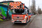 BF Frankfurt am Main Mercedes Benz Atego 1530F DLK23/12 mit Rosenbauer Leiterpark (Florian Frankfurt 40/30) am 17.01.26 im Osthafen  