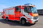 Frankfurt Airport Flughafenfeuerwehr Mercedes Benz Antos 1843 Ziegler HTLF (Florian Frankfurt-Flughafen 81/23-2) am 11.04.26 beim Terminal 3 Eröffnungsevent