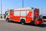 Frankfurt Airport Flughafenfeuerwehr Mercedes Benz Antos 1843 Ziegler HTLF (Florian Frankfurt-Flughafen 81/23-2) am 11.04.26 beim Terminal 3 Eröffnungsevent
