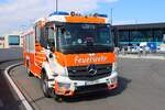 Frankfurt Airport Flughafenfeuerwehr Mercedes Benz Antos 1843 Ziegler HTLF (Florian Frankfurt-Flughafen 81/23-3) am 11.04.26 beim Terminal 3 Eröffnungsevent