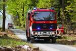 Feuerwehr Gro� Grerau Mercedes Benz 1831 Ziegler TLF24/50 (Florian Gro� Gerau 1/24) am 25.04.26 bei einer Waldbrand�bung in Kelsterbach