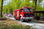 Feuerwehr Gro� Grerau Mercedes Benz 1831 Ziegler TLF24/50 (Florian Gro� Gerau 1/24) am 25.04.26 bei einer Waldbrand�bung in Kelsterbach