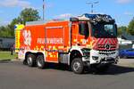Berufsfeuerwehr Hanau Mercedes Benz Arocs 2642 Lentner GTLF (Florian Hanau 1-26-1) im Br�der Grimm Design am 07.06.26 beim Tag der offenen T�r der Feuerwehr Hanau
