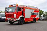 Mercedes Benz 1222 4x4 Metz R�stwagen (ehemalig Feuerwehr Nauheim) Abschleppdienst Loosen am 14.06.26 bei einen Fototermin.