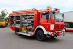 Mercedes Benz 1222 4x4 Metz R�stwagen (ehemalig Feuerwehr Nauheim) Abschleppdienst Loosen am 14.06.26 bei einen Fototermin. Danke f�r das tolle Shooting