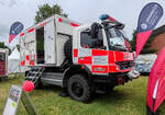 =Savior, ein MB Atego, Erstzulassung 2008, als Einsatzfahrzeug der Johanniter Regionalverband Mittelhessen, ausgestellt auf dem Hessentagsgel�nde in Fulda im Juni 2026