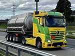 Ein MB Actros mit Tankauflieger von Thommen + Fuhrler am 11.9.25 beim Grauholz.