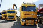 Ein Renault, Volvo und MB von SETO am 27.6.26 beim Trucker Festival Interlaken.