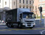 Renault Getränketransporter unterwegs in der Stadt Lugano am 2020.07.17