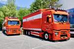 Zwei Renault von Flury im Auftrag von Zibatra am 27.6.26 beim Trucker Festival Interlaken.
