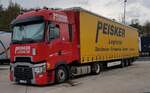 =Renault-Sattelzug von PEISKER-Logistik rastet im April 2023 an der A7