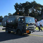 Dieses Renault Midliner S150 Tankfahrzeug war im August 2023 auf dem Flugfeld in Kleine Brogel unterwegs.