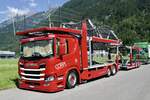 Scania Autotransporter von Cotra am 26.6.22 beim Trucker Festival in Interlaken.