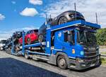 =Scania-Autotransporter rastet an der A 3, 06-2025