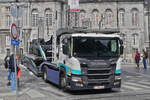 Scania 500 P Autotransporter, gesehen in L�ttich. 09.2026 