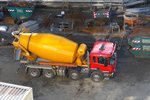 Scania als Betonanlieferungsfahrzeug auf einer Baustelle in Kassel, Februar 2016