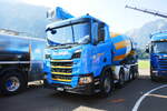 Ein Scania Betonmischer von Stucki am 27.6.26 beim Trucker Festival Interlaken.