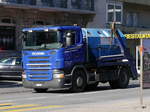 Scania R 420 Muldentransporter unterwegs in der Stadt brig am 05.05.2017