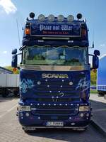 =Scania R 580 rastet im Mai 2022 an der A 3