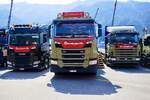 Drei Scanias von H�uselmann am 27.6.26 beim Trucker Festival Interlaken.
