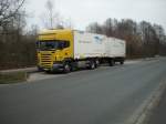 Ein Scania R420 der Hermes Logistik Gruppe in Munster.