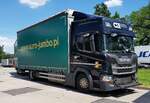 =Scania-Hängerzug von CEE-Logistics rastet im Juli 2021 auf dem Rasthof Bruchsal