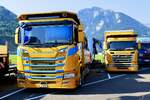 Zwei Scanias von Zgraggen am 27.6.26 beim Trucker Festival Interlaken.